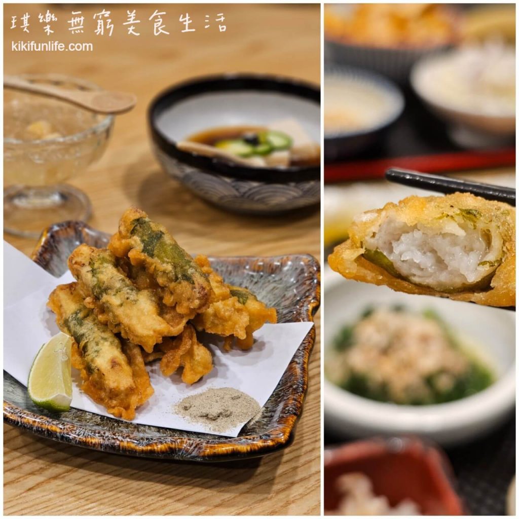 一鰻_美村匠人味自慢_唯一鰻魚飯_台中日式料理_台中西區美食_台中美術館附近餐廳推薦_台中鰻魚飯推薦_一鰻鰻魚飯_酥炸紫蘇山藥捲