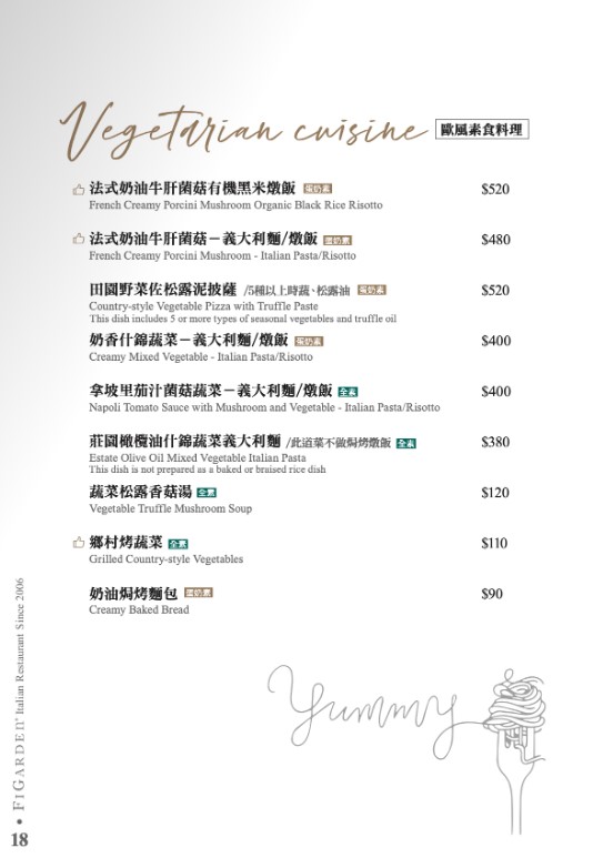 菲菲花園義式餐廳_菜單menu_台中約會餐廳推薦14