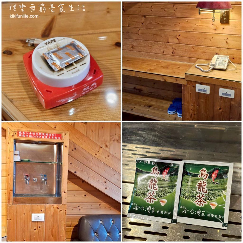 金台灣山莊_溪頭住宿推薦_溪頭民宿_南投住宿_南投旅遊_鹿谷民宿_杉林溪親子住宿_原木民宿_妖怪村附近住宿_原木景觀雙人房_電蚊香、飲水機、茶包、拖鞋