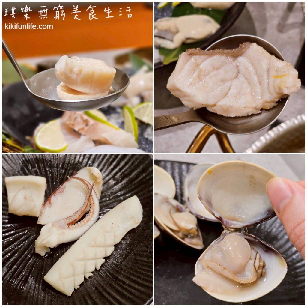 海港匠鍋_極品海鮮單人鍋_日本生蠔海鮮盛合_魚片、干貝、軟絲和蛤蜊_台中南屯美食_台中餐廳推薦_台中海鮮火鍋推薦_台中必吃鍋物_日式料理_台中日本料理推薦