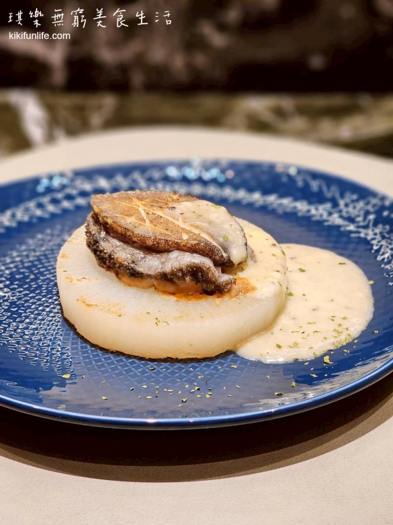 夏登法式鐵板燒_南非活鮑魚_蘑菇奶油白醬_台中鐵板燒推薦