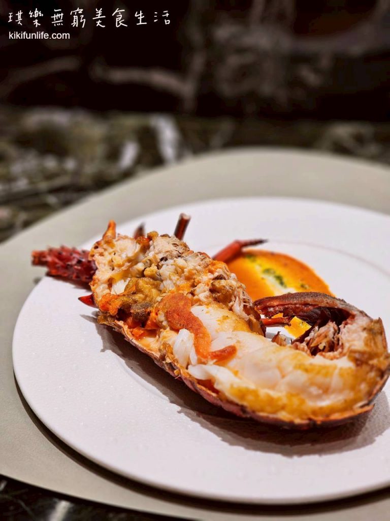 夏登法式鐵板燒_墨西哥活龍蝦_甜椒番茄百里香醬_台中鐵板燒推薦