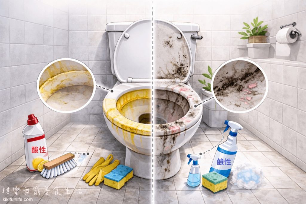 馬桶髒污分析_尿垢_水垢_皂垢_黴菌_馬桶清潔劑推薦