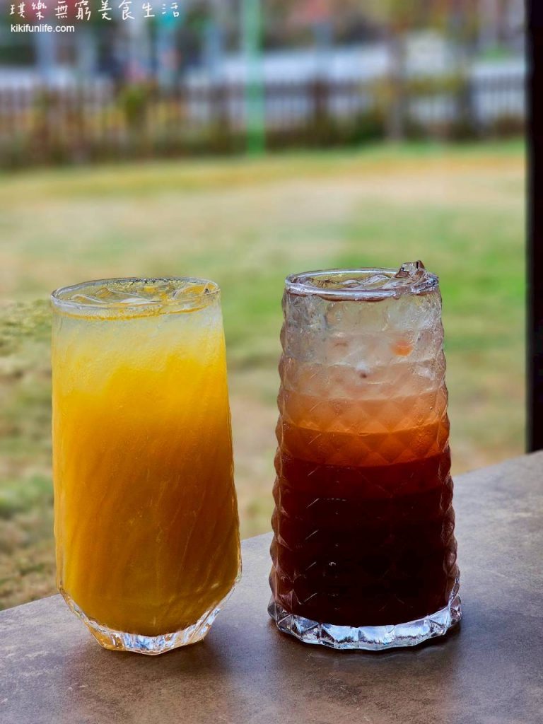 野沐私房菜_台中寵物餐廳推薦_台中有草地餐廳_台中聚餐餐廳_北屯親子友善餐廳_香橙翡翠綠_莓果冰茶