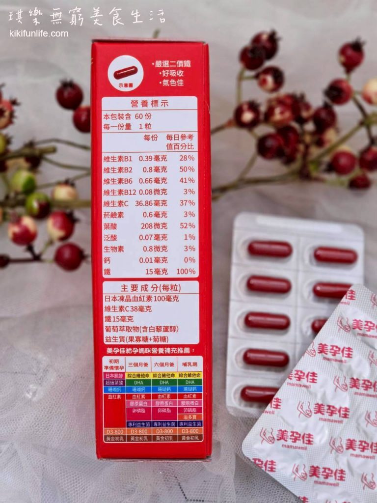 美孕佳_血紅素A+膠囊_女性保健品推薦