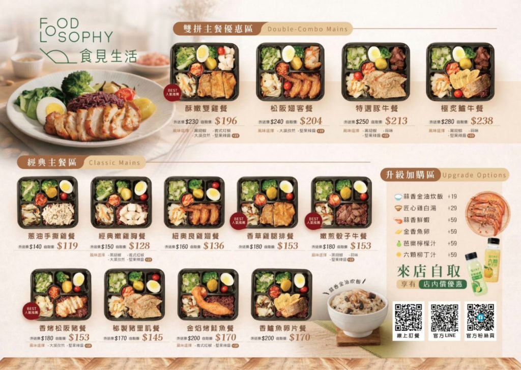 食見生活_育德店_台中便當推薦_台中健康餐_菜單menu價格價錢